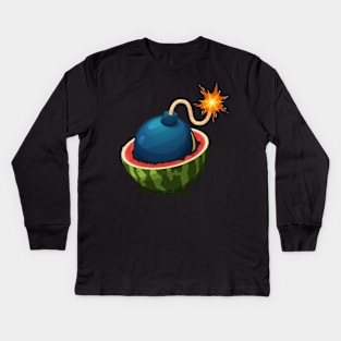 Watermelon Bomb Kids Long Sleeve T-Shirt